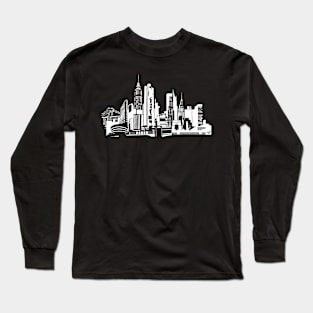 NYC Landmarks by Tai's Tees Long Sleeve T-Shirt